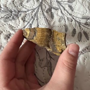 Tigers eye raw cut gemstone